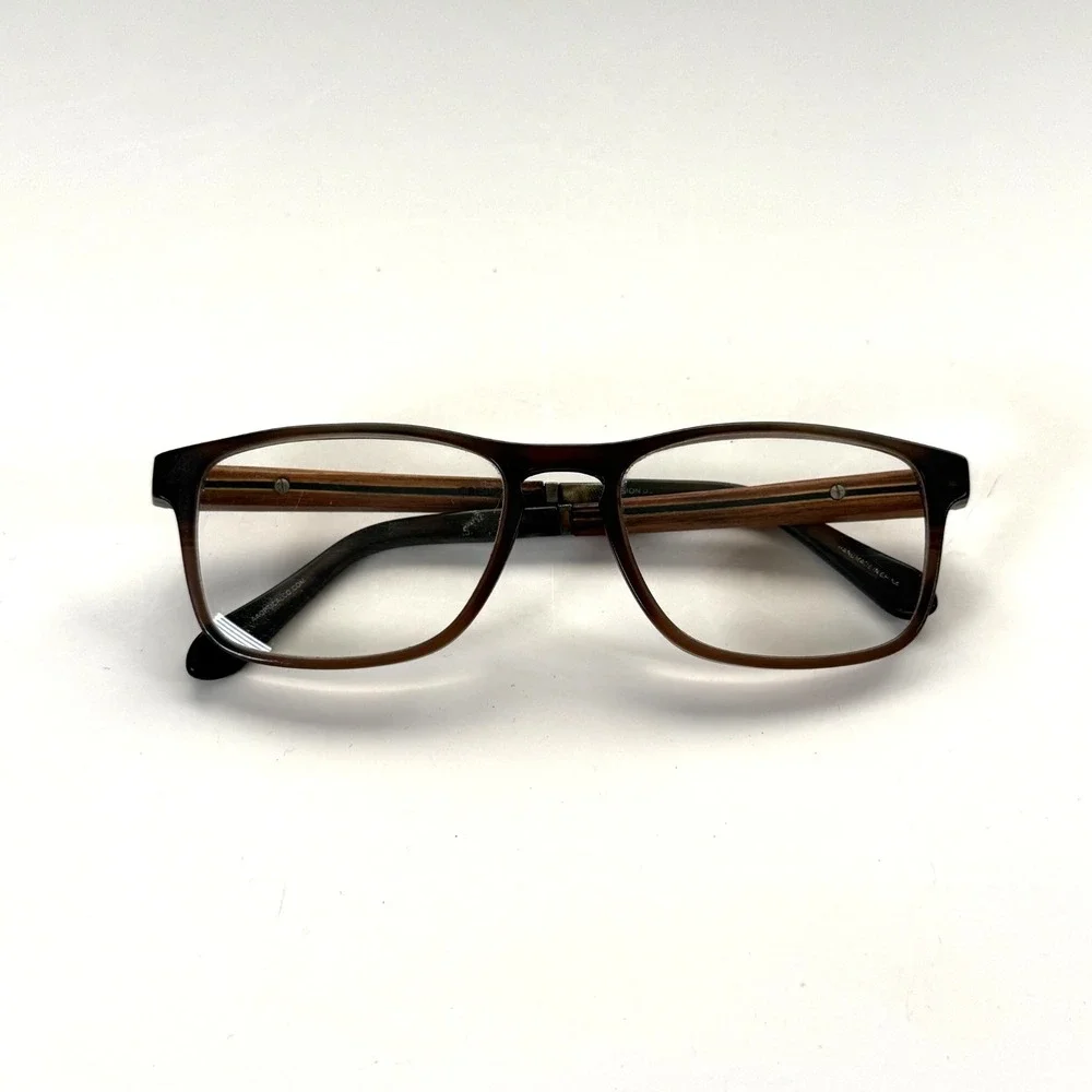 A&A OPTICAL‎ Cremieux Eyeglasses Frame Only 51-18-140 Wood/Plastic Brown